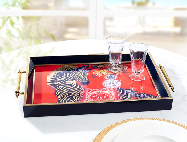 Madame Coco Damia Navy & Gold Decorative Serving Tray