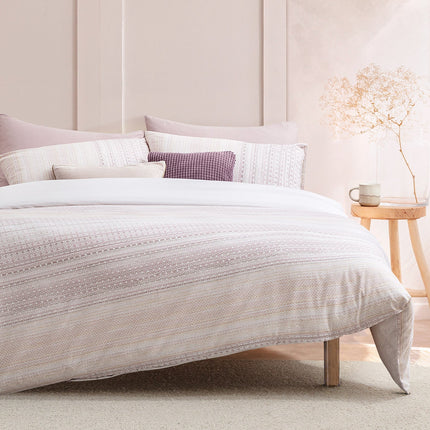 Niort King Size Ranforce Duvet Cover Set in Powder