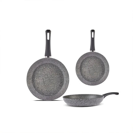 KARACAS GRIS Biogranite 3 Piece Non-Stick Pan Set