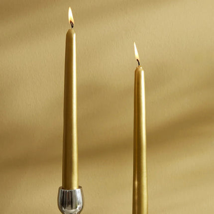 Karaca Gold Candle Holder Set 24cm - 2 Pieces