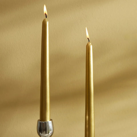 Karaca Gold Candle Holder Set 24cm - 2 Pieces