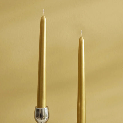 Karaca Gold Candle Holder Set 24cm - 2 Pieces