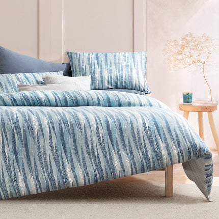Joell Single Printed Ranforce Duvet Cover Set Blue