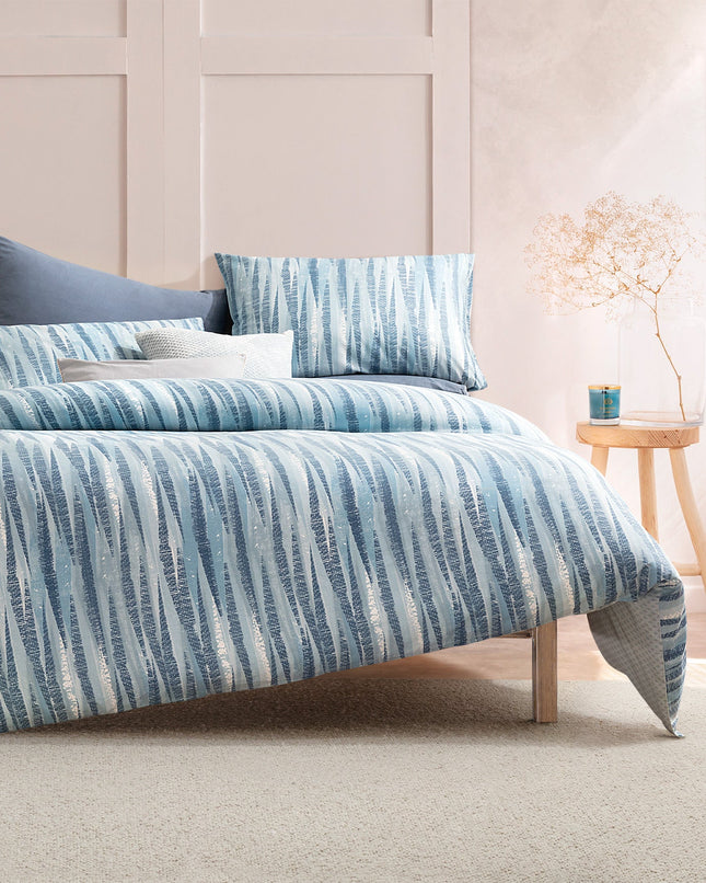 Joell Single Printed Ranforce Duvet Cover Set Blue