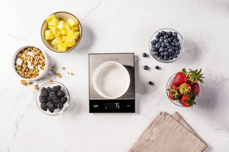 ميزان مطبخ NUTRICOOK الرقمي | وزن 5 كغم | خاصية التصفير - فضي ميزان مطبخ NUTRICOOK الرقمي | وزن 5 كغم | خاصية التصفير - فضي