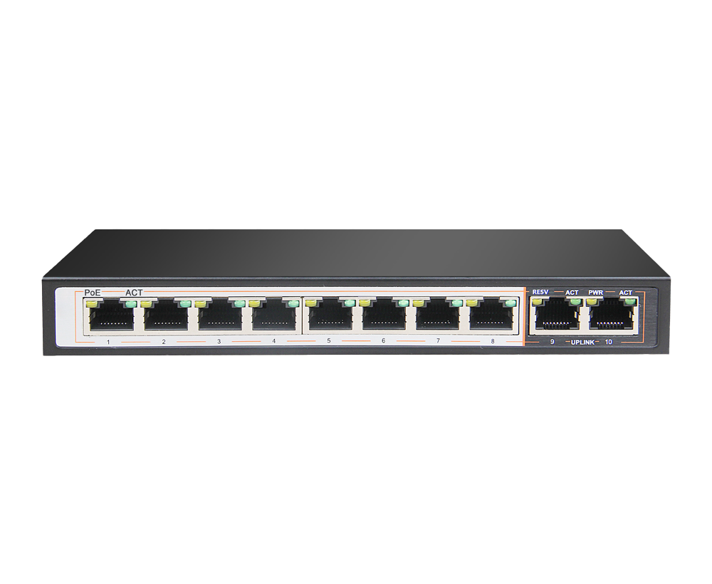 مفتاح PoE 8GE + 2GE Uplink 250m مفتاح PoE 8GE + 2GE Uplink 250m