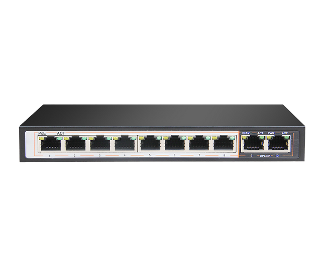 D-Link DGS-F1010P-E 8GE PoE+ 2GE Uplink 250m PoE Sw