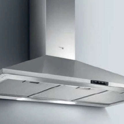 Elba 90 cm Stainless Steel Cooker Hood  800 m³/h Suction Push Button Control