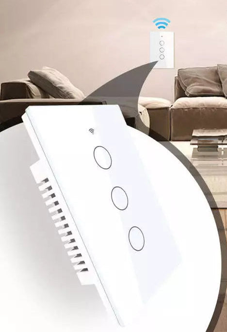 مفتاح واي فاي ذكي - 3Gang - نوع أمريكي - أبيض مفتاح واي فاي ذكي - 3Gang - نوع أمريكي - أبيض