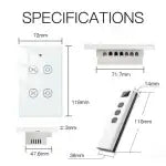 MOES - WIFI Smart Switch - Curtain - 2 Gang - US Type - White