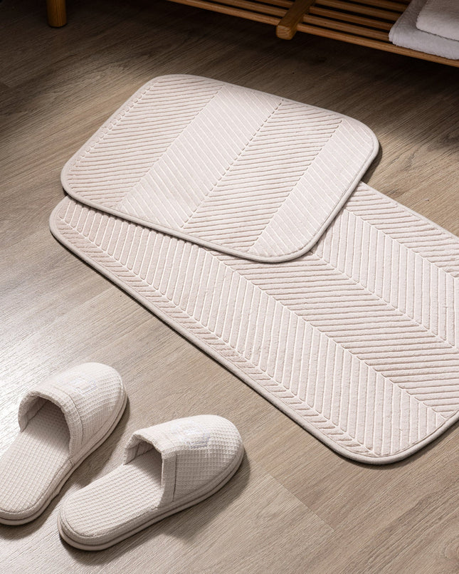 Emele 2-Pack Bath Mat Set - Beige