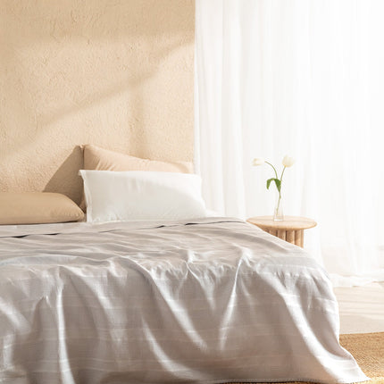Mathilda Ecocell King Size Gray Coverlet – Premium Bedding