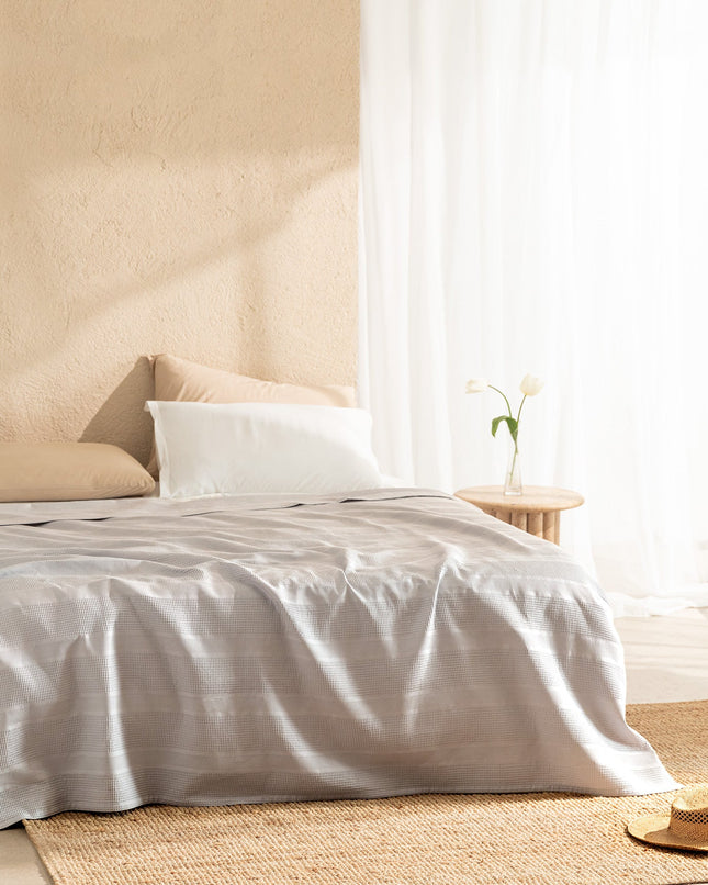 Mathilda Ecocell King Size Gray Coverlet – Premium Bedding