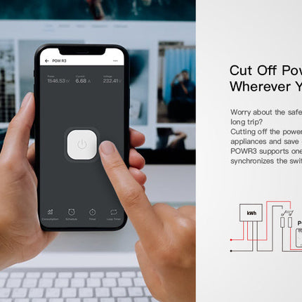 POWR3 SONOFF POWR3 High Power Smart Switch