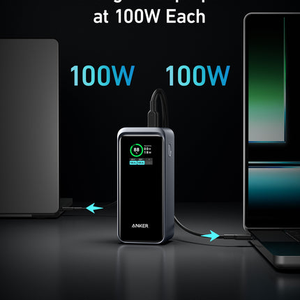 Anker Prime 20,000mAh Power Bank (200W), Ultra-High Capacity Portable Charger with 200W Total Output, 100W Fast Self-Recharge & Smart Digital Display (A1336)