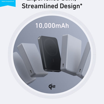 باور بانك Anker MagGo بسعة 10,000mAh — شحن لاسلكي 15W وشحن USB-C سريع 30W