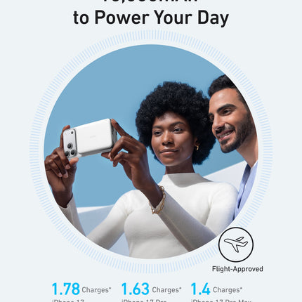 باور بانك Anker MagGo بسعة 10,000mAh — شحن لاسلكي 15W وشحن USB-C سريع 30W