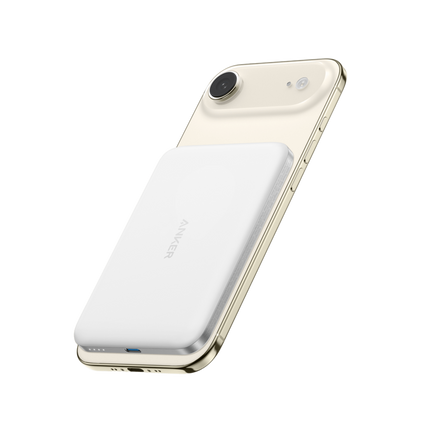 بنك طاقة أنكر (Anker) موديل MagGo 5K Slim بسعة 5,000 مللي أمبير - معتمد بمعيار Qi2 للشحن اللاسلكي السريع 15 واط - تصميم فائق النحافة