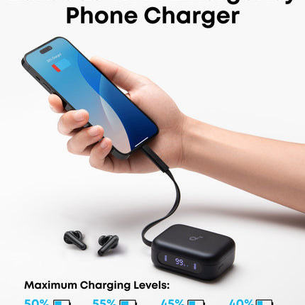 سماعات Soundcore P41i لاسلكية بالكامل — علبة شحن مدمجة ببطارية إضافية