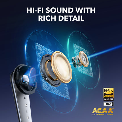 سماعات Soundcore Liberty 4 Pro لاسلكية بالكامل — عزل ضوضاء ذكي وصوت عالي الدقة