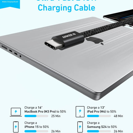 Anker Zolo USB-C to USB-C Cable 240W — Braided Fast Charging (A8060)