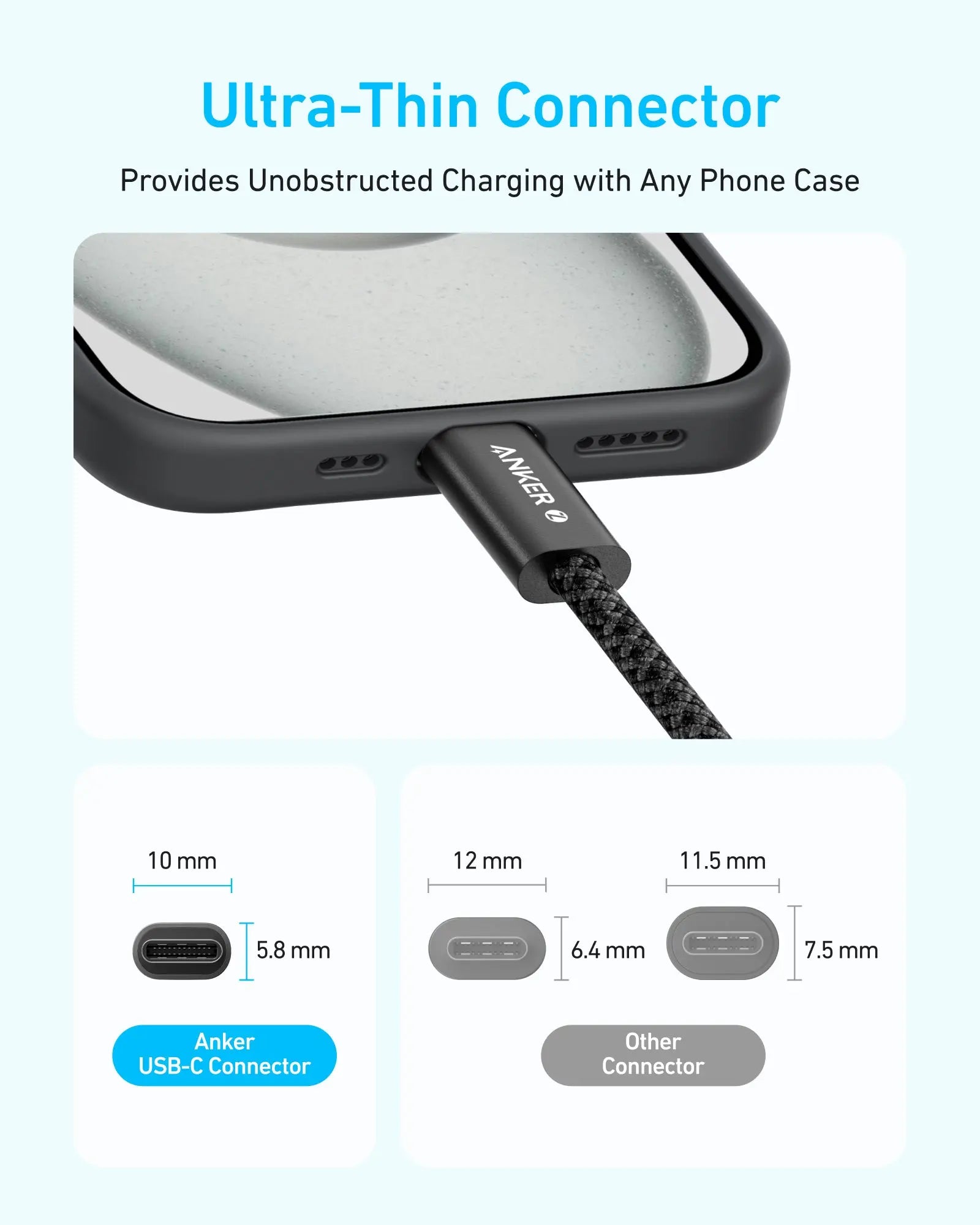 كابل أنكر زولو (Anker Zolo) من USB-C إلى USB-C - قدرة شحن 240 واط، قماش مضفر، وطول 1.8 متر (6 أقدام) كابل أنكر زولو (Anker Zolo) من USB-C إلى USB-C - قدرة شحن 240 واط، قماش مضفر، وطول 1.8 متر (6 أقدام)