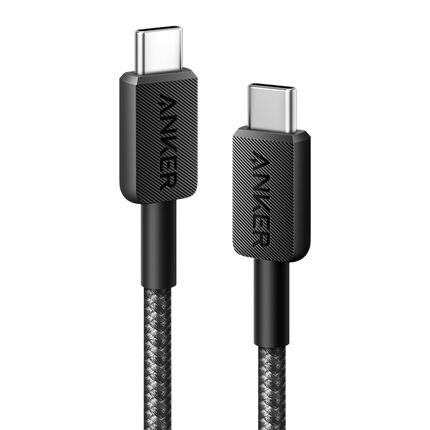 Anker 322 PowerLine USB-C to USB-C Fast Charging Cable (60W, Braided, Durable,3ft)