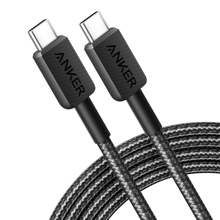 Anker 322 PowerLine USB-C to USB-C Fast Charging Cable (60W, Braided, Durable,3ft)