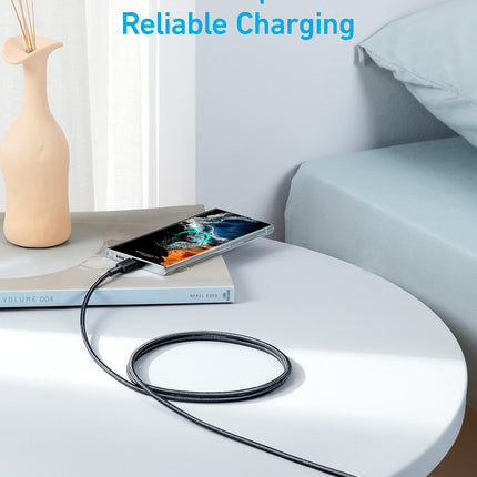 Anker 322 PowerLine USB-C to USB-C Fast Charging Cable (60W, Braided, Durable,3ft)