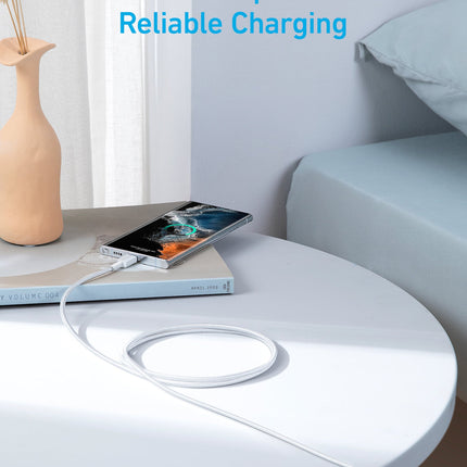 Anker 322 PowerLine USB-C to USB-C Fast Charging Cable (60W, Braided, Durable,3ft)