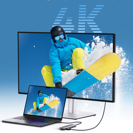 محول أنكر (Anker) فئة 555 المكون من 7 منافذ USB-C (إصدار 7 في 1) - دعم دقة 4K وقارئ بطاقات ذاكرة