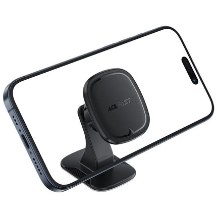 Acefast D35 Magnetic Dashboard Car Phone Mount, Ultra-Strong N52 Magnets, 360° Rotation Compact Holder with Secure 3M Adhesive Base - Black