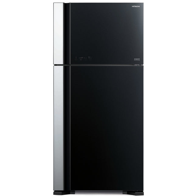 Hitachi 601L 2-Door Inverter Refrigerator with Dual Fan Cooling - Glass Black (VG800PJ7-GBK)