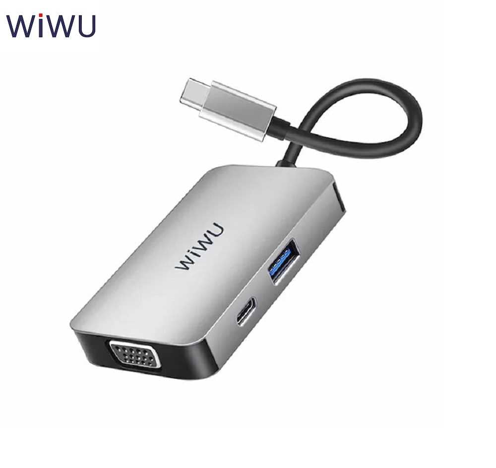 موزع USB-C 5 في 1 من WIWU Alpha موزع USB-C 5 في 1 من WIWU Alpha