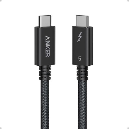 كابل ثندربولت 5 (Thunderbolt 5) - Anker Prime - سرعة نقل 80 جيجابت - قوة شحن 240 واط - يدعم فيديو 16K - نايلون مضفر - طول 1 متر