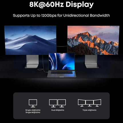 كابل ثندربولت 5 (Thunderbolt 5) - Anker Prime - سرعة نقل 80 جيجابت - قوة شحن 240 واط - يدعم فيديو 16K - نايلون مضفر - طول 1 متر