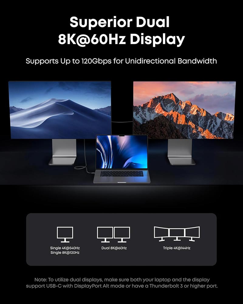 كابل ثندربولت 5 (Thunderbolt 5) - Anker Prime - سرعة نقل 80 جيجابت - قوة شحن 240 واط - يدعم فيديو 16K - نايلون مضفر - طول 1 متر كابل ثندربولت 5 (Thunderbolt 5) - Anker Prime - سرعة نقل 80 جيجابت - قوة شحن 240 واط - يدعم فيديو 16K - نايلون مضفر - طول 1 متر