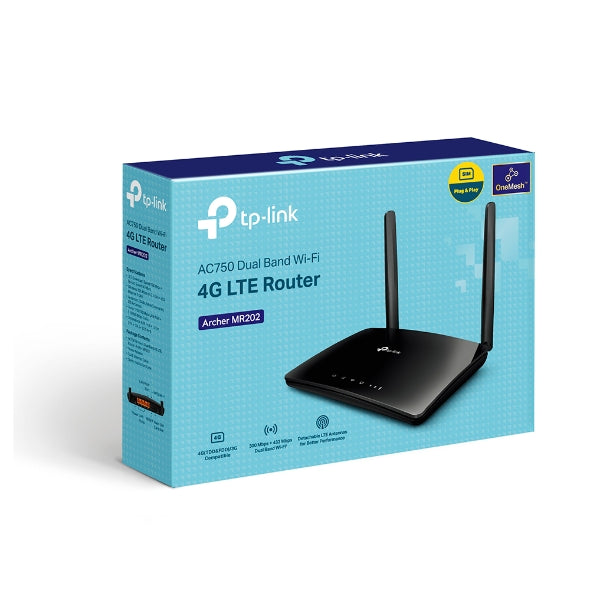 راوتر TP-Link Archer MR202 AC750 اللاسلكي ثنائي النطاق 4G LTE راوتر TP-Link Archer MR202 AC750 اللاسلكي ثنائي النطاق 4G LTE