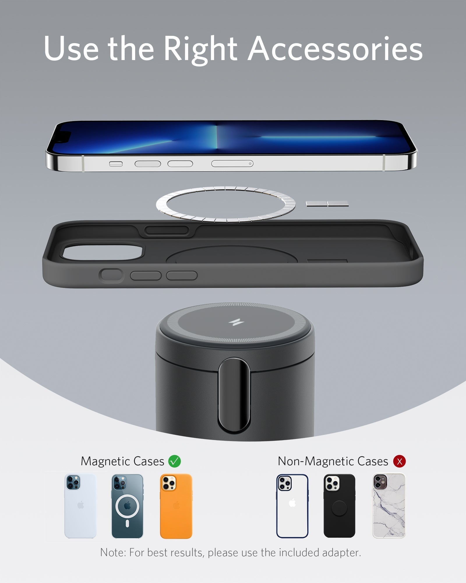 منصة شحن أنكر 623 ماج جو المغناطيسية 2 في 1 مع كابل USB-C منصة شحن أنكر 623 ماج جو المغناطيسية 2 في 1 مع كابل USB-C