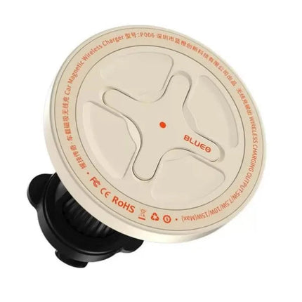 BLUEO BC5955 Ape Legend Car Mount Magnetic Wireless Charger - White