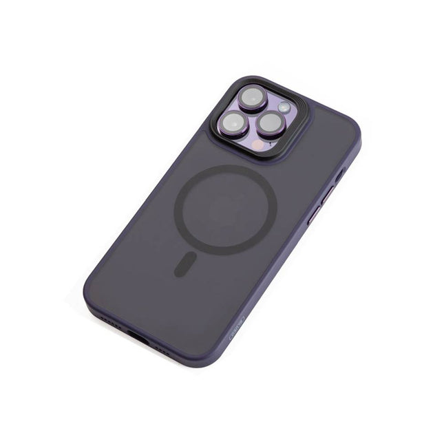 BLUEO BK5934 Skin-Friendly Frosted Anti-Drop Case with Magnetic for iPhone 14 Pro Max (6.7″) - Purple