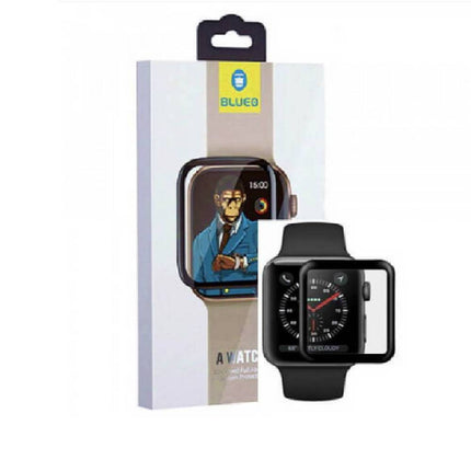 BLUEO BL007 High Molecule Shock-Resistant Screen Protector with Dust Removal Locator for Apple Watch S4/5/6/SE/SE2022 40MM - HD Black