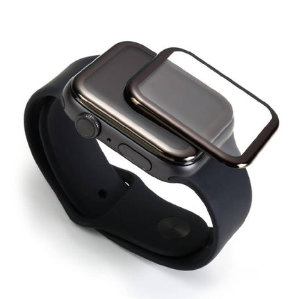 BLUEO BL007 High Molecule Shock-Resistant Screen Protector with Dust Removal Locator for Apple Watch S4/5/6/SE/SE2022 40MM - HD Black