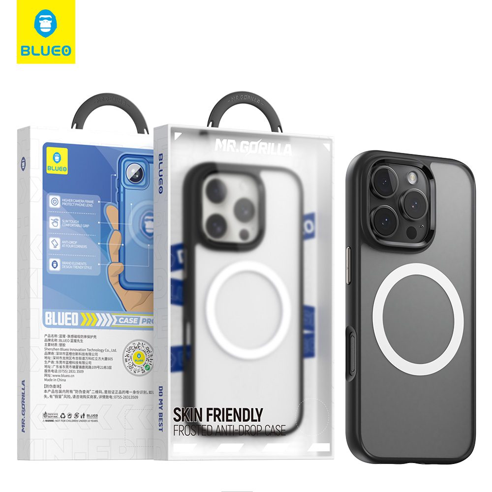 حافظة مغناطيسي مضاد للسقوط من BLUEO BL020 من الجيل الثاني مع مغناطيس لهاتف iPhone 16 (6.1 بوصة) - رمادي حافظة مغناطيسي مضاد للسقوط من BLUEO BL020 من الجيل الثاني مع مغناطيس لهاتف iPhone 16 (6.1 بوصة) - رمادي
