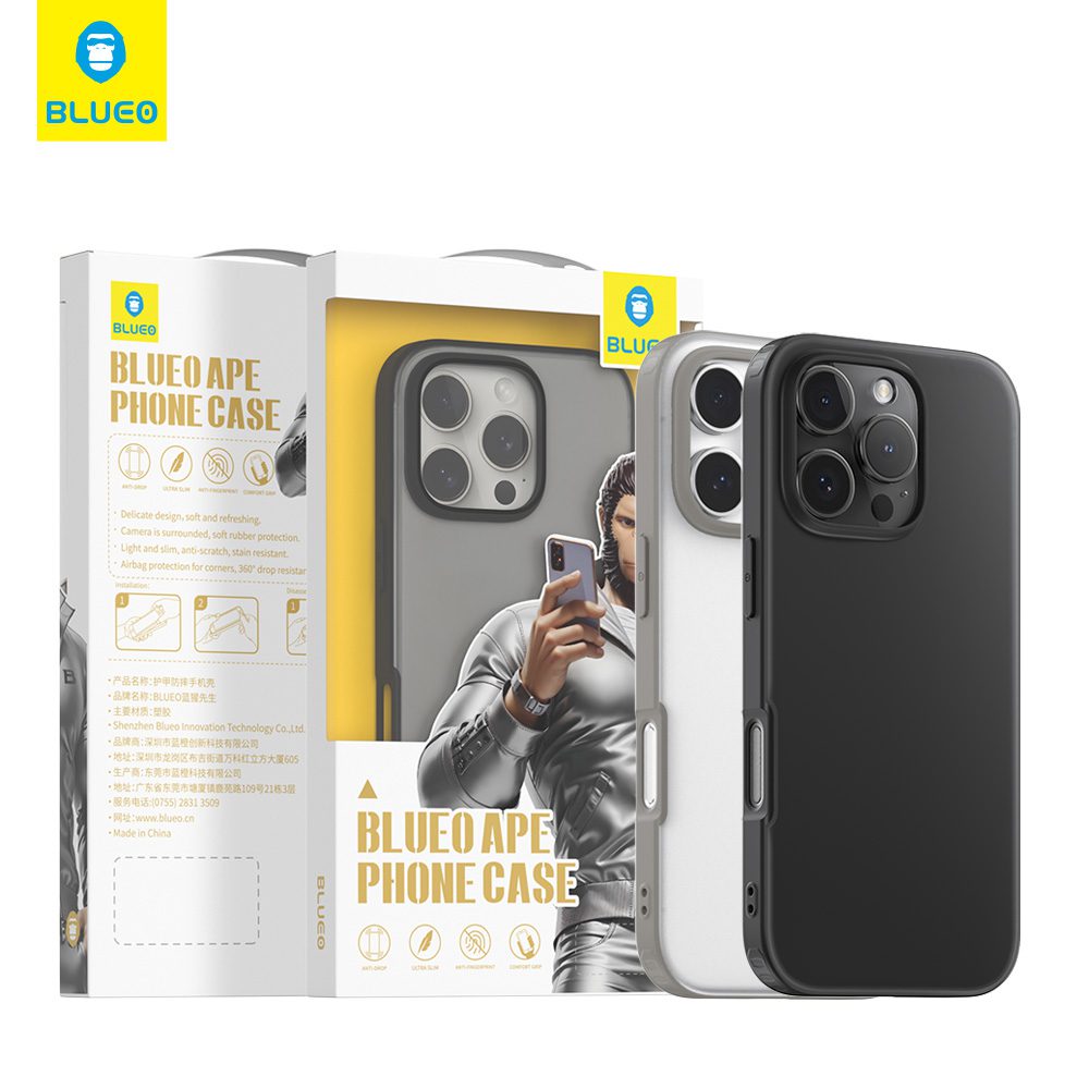 حافظة هاتف BLUEO B32 Ape لهاتف iPhone 16 Pro (6.3 بوصة) - رمادي (بدون مغناطيس) حافظة هاتف BLUEO B32 Ape لهاتف iPhone 16 Pro (6.3 بوصة) - رمادي (بدون مغناطيس)