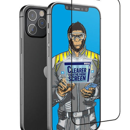 BLUEO PBJ1-12 6.1 HD CLEAR Full Cover HD Glass Anti-Static - Black for iPhone 12/12 Pro