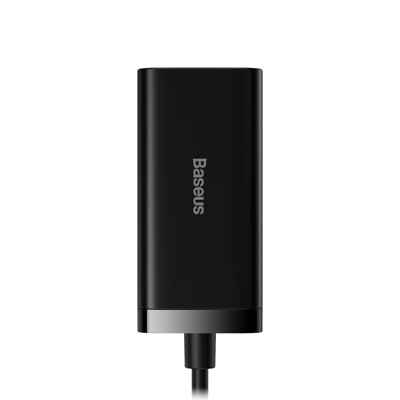 Baseus GaN3 Pro 100W Desktop Charger - 4-Port Fast Charging Station (2 USB-C + 2 USB-A) - GaN Technology - Includes 100W Type-C Cable - Compact Design - Black Baseus GaN3 Pro 100W Desktop Charger - 4-Port Fast Charging Station (2 USB-C + 2 USB-A) - GaN Technology - Includes 100W Type-C Cable - Compact Design - Black