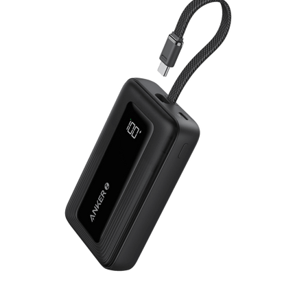 باور بانك Anker Zolo بسعة 10,000mAh وقدرة 30W — كابل USB-C مدمج بطول 5.4 إنش