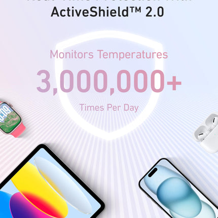 باور بانك Anker Zolo بسعة 10,000mAh وقدرة 30W — كابل USB-C مدمج بطول 5.4 إنش