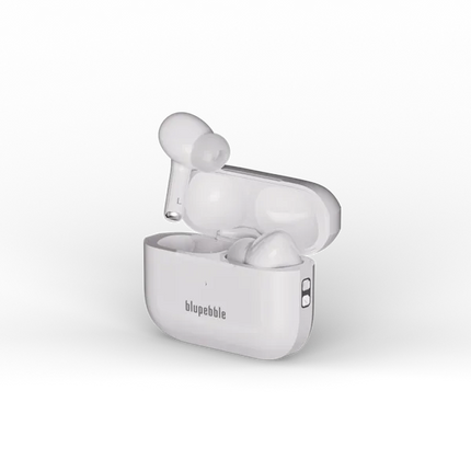 سماعات تيون فلو برو (TuneFlow Pro) لاسلكية بالكامل - ميزة إلغاء الضوضاء النشط (ANC) - صوت باس عميق - وقت تشغيل 40 ساعة - أبيض